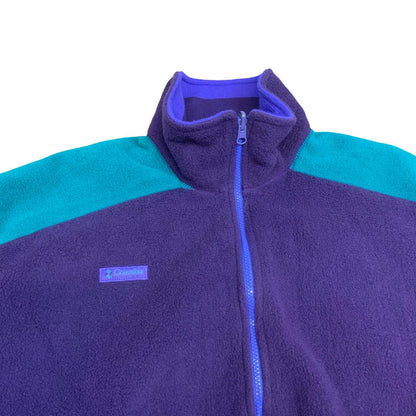 Vintage 1990's Columbia Sportswear Company Multi-Coloured Fleece Zip-Up Jacket L Vintage Superstore