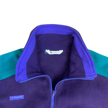 Vintage 1990's Columbia Sportswear Company Multi-Coloured Fleece Zip-Up Jacket L Vintage Superstore