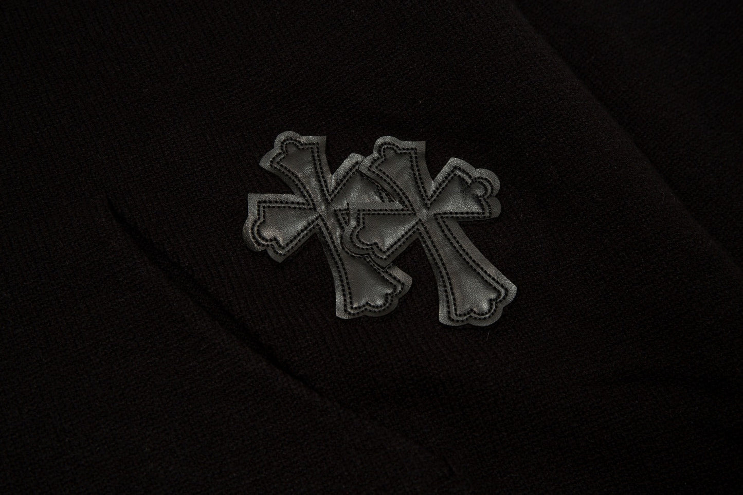 CHROME HEARTS BLACK CROSS PATCH HOODIE BLACK Status Shipping