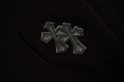 CHROME HEARTS BLACK CROSS PATCH HOODIE BLACK Status Shipping