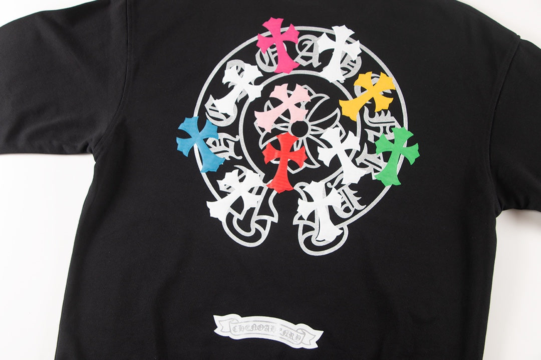 CHROME HEARTS COLORED CROSS HORSE SHOE LOGO SWEATSHIRT BLACK Status Shipping