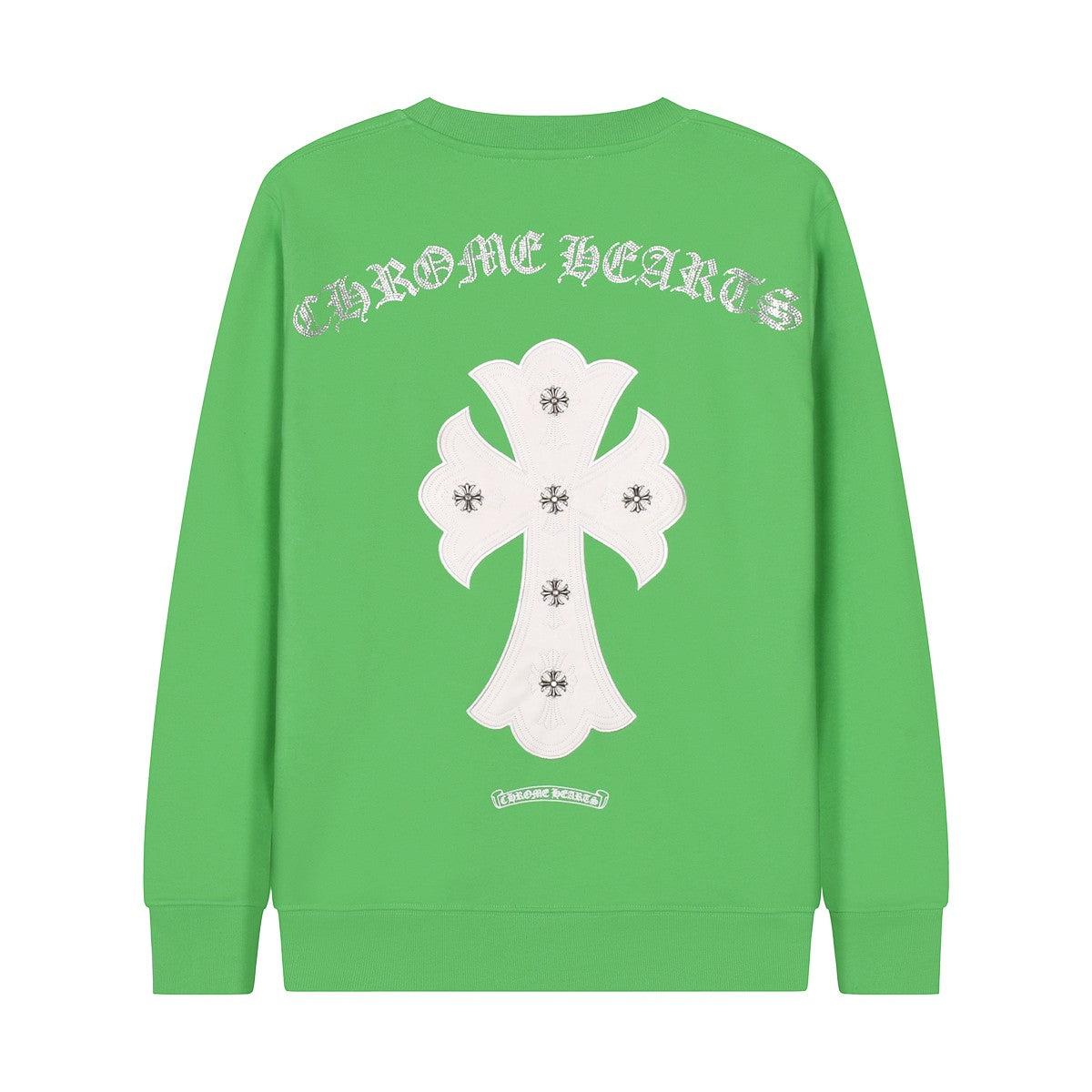 CHROME HEARTS WHITE CROSS PATCH SWEATSHIRT GREEN Status Shipping