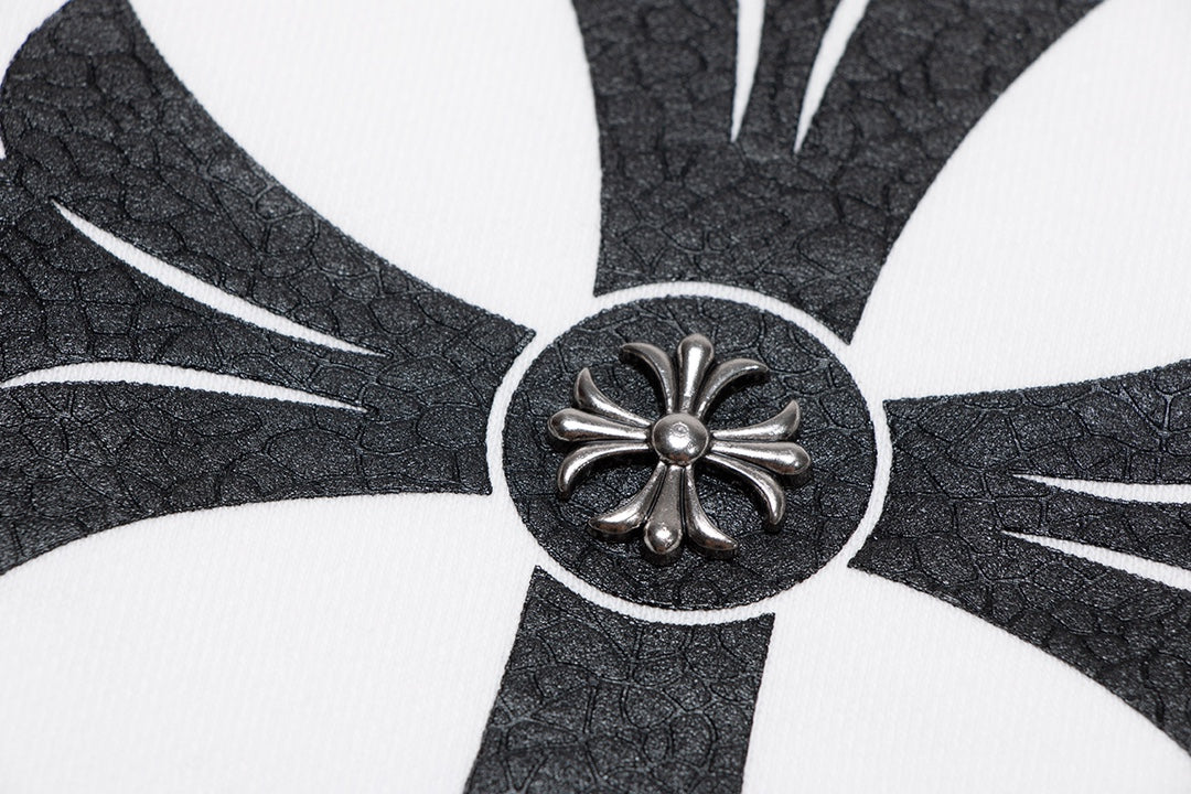 CHROME HEARTS BLACK CROSS SWEATSHIRT WHITE Status Shipping