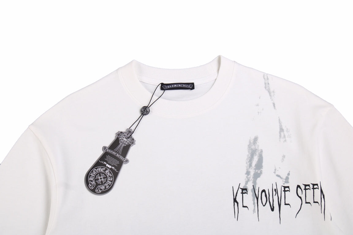 CHROME HEARTS "LOOKING LIKE A GHOST" T-SHIRT WHITE Status Shipping