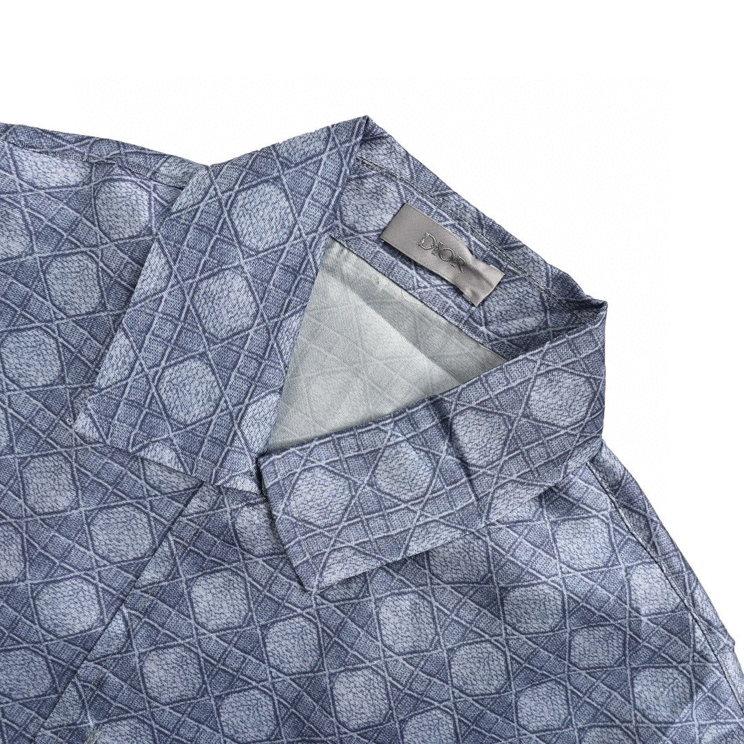 Dior Geometric Pattern Short Sleeve Shirt My Store