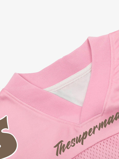 Pink Flame Print Jersey T-shirt - 2390 SP250915KSND