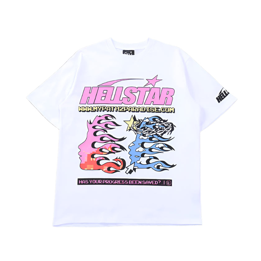 Hellstar "P2P" White T-Shirts Versili