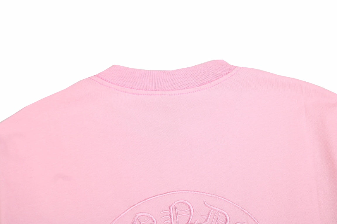 CHROME HEARTS HORSE SHOE LOGO T-SHIRT PINK Status Shipping
