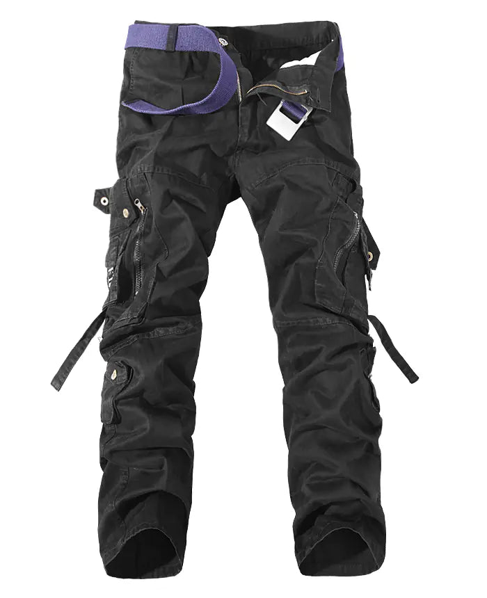 Men's Washed Multi-pocket Cargo Pants - No Halo Co.