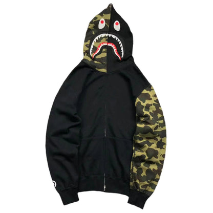 BAPE GREEN CAMO FULL ZIP HOODIE BLACK Status Shipping