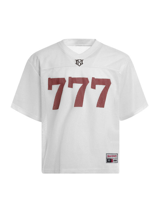 Jersey Letter Print Quick Dry V-neck T-shirt - 2389 SP250915KSND