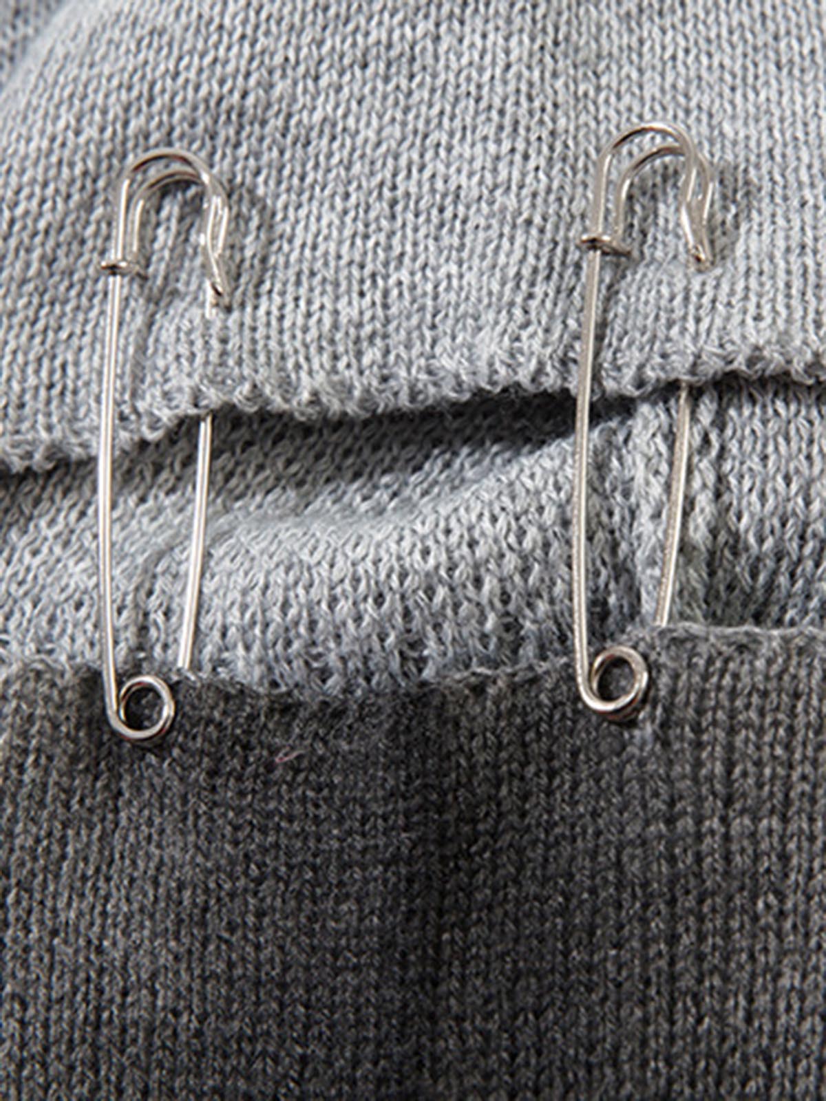 Vintage Spray-Painted Cross Hole Knit Sweater SP250915KSND