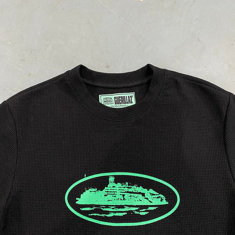 CORTEIZ INSIGNIA WAFFLE TEE BLACK Status Shipping
