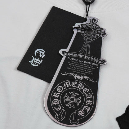 CHROME HEARTS BLACK CROSS T-SHIRT WHITE Status Shipping