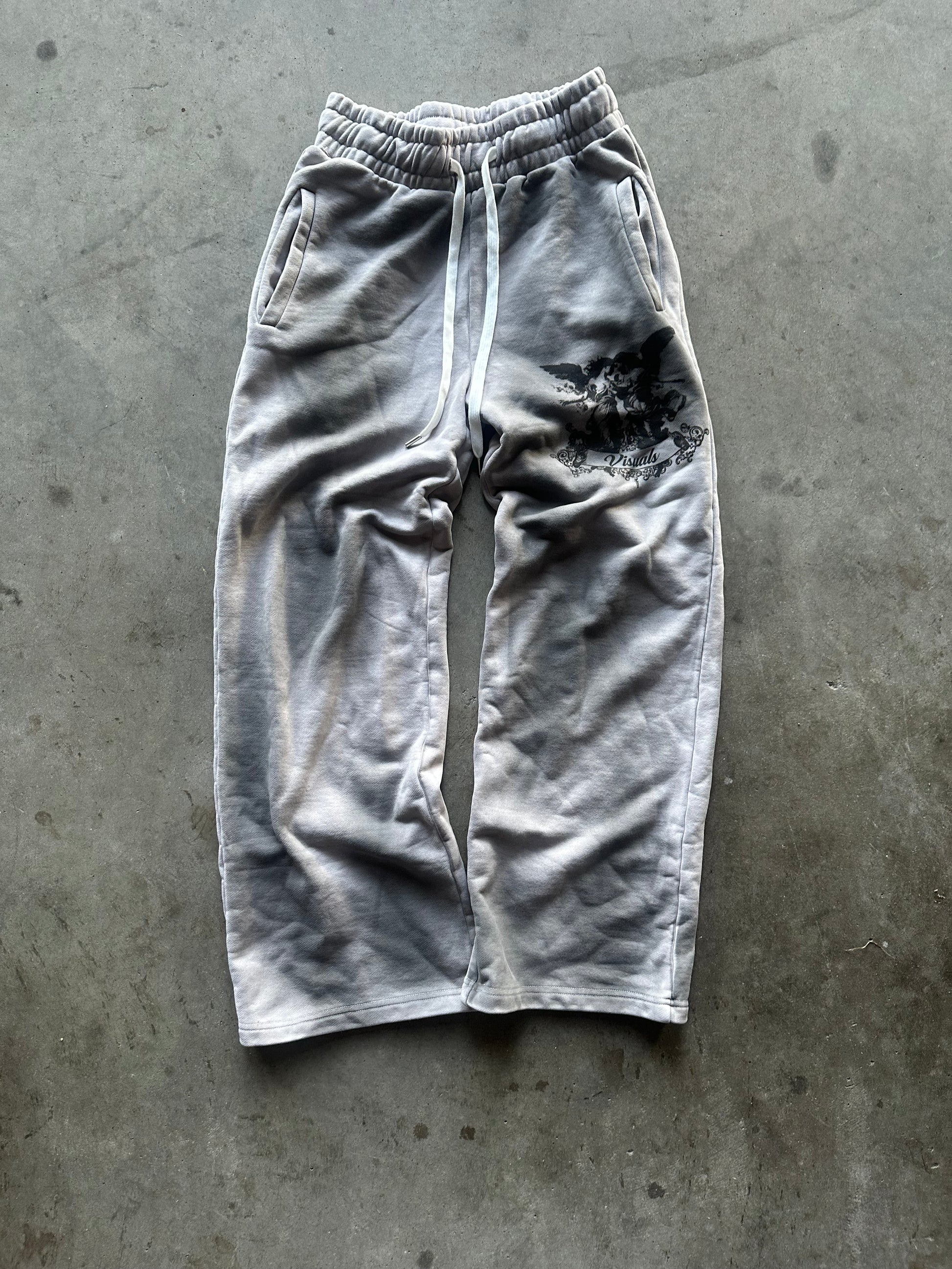 Grey grunge pants Status Shipping