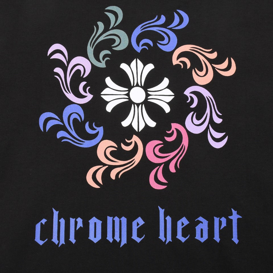 CHROME HEARTS LOGO COLLAR T-SHIRT BLACK Status Shipping