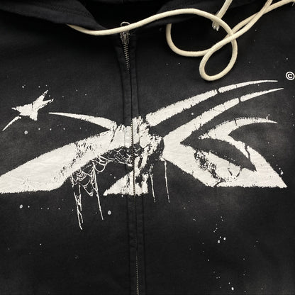 Hellstar "Sports" Black Zip Hoodie Versili