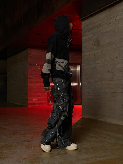 Distressed Electronic Exorcist Print Hoodie SP250915KSND