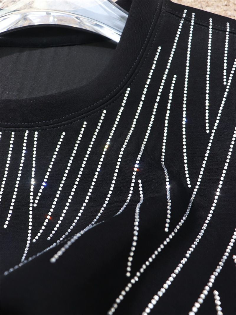 CHROME HEARTS RHINESTONE DESIGN SWEATSHIRT BLACK Status Shipping