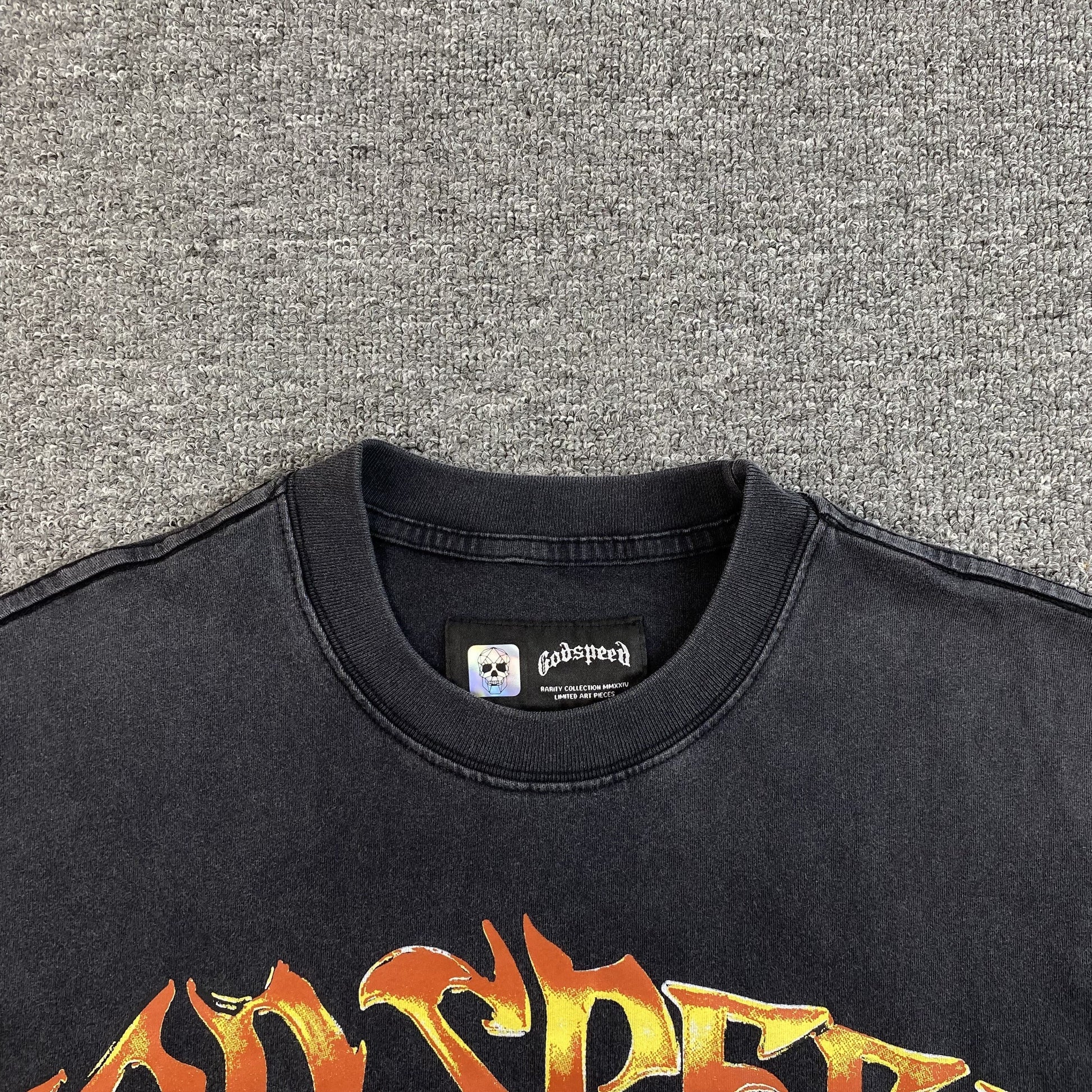 GODSPEED VICTORY TOAST T-SHIRT WASHED BLACK Versili