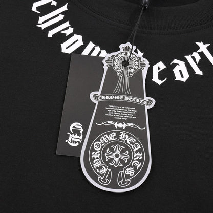 CHROME HEARTS LOGO COLLAR T-SHIRT BLACK Status Shipping
