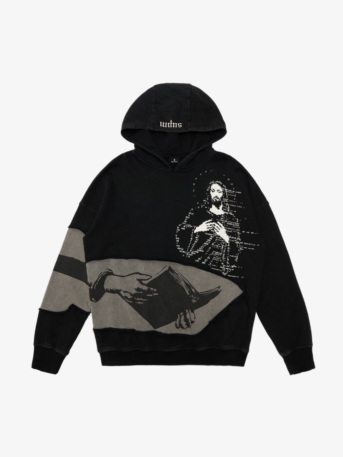 Distressed Electronic Exorcist Print Hoodie SP250915KSND