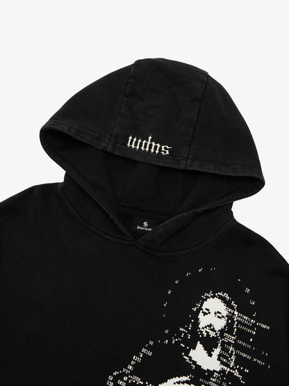 Distressed Electronic Exorcist Print Hoodie SP250915KSND