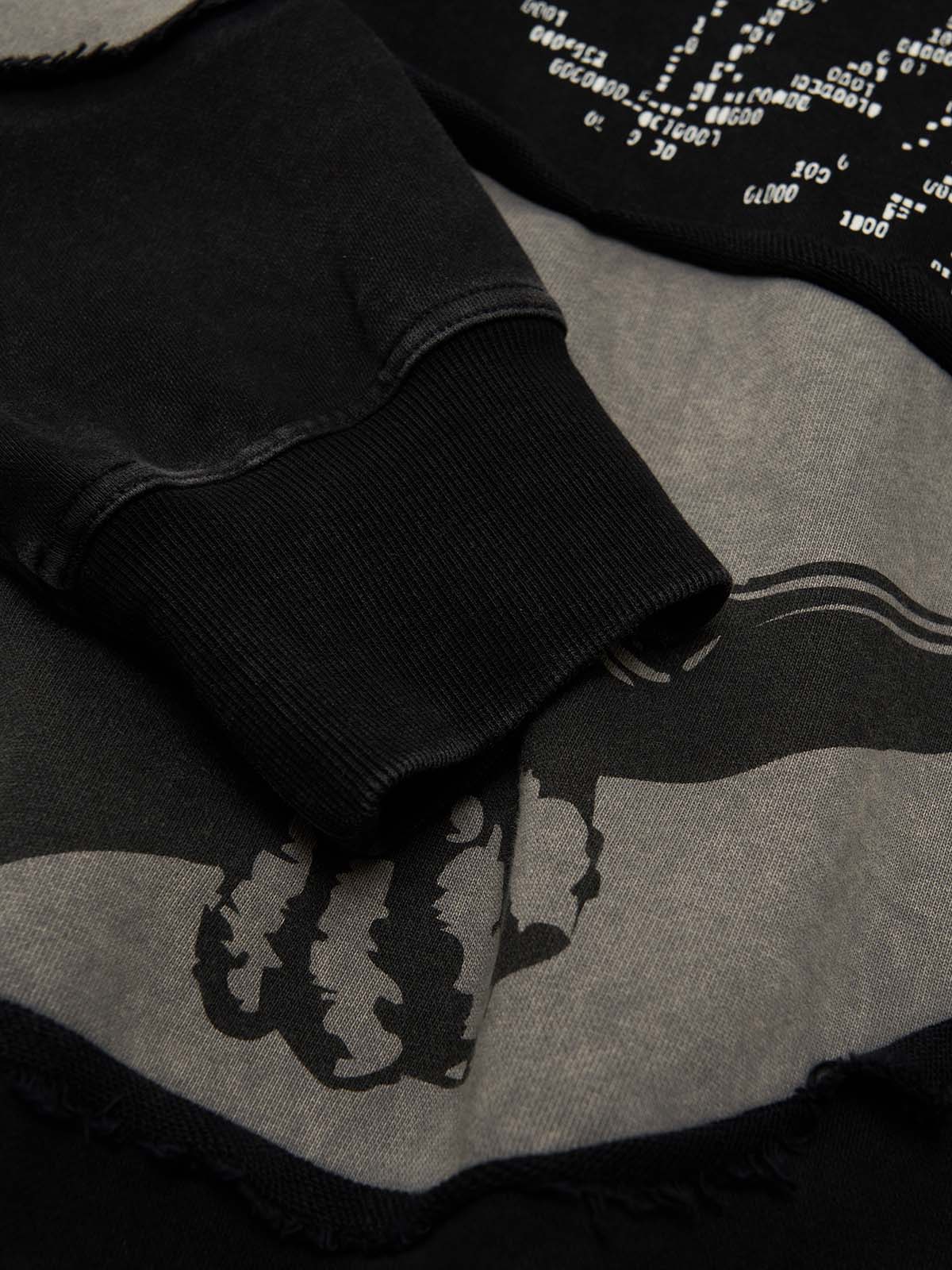 Distressed Electronic Exorcist Print Hoodie SP250915KSND