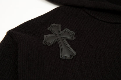 CHROME HEARTS BLACK CROSS PATCH HOODIE BLACK Status Shipping