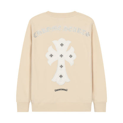 CHROME HEARTS WHITE CROSS PATCH SWEATSHIRT BEIGE Status Shipping