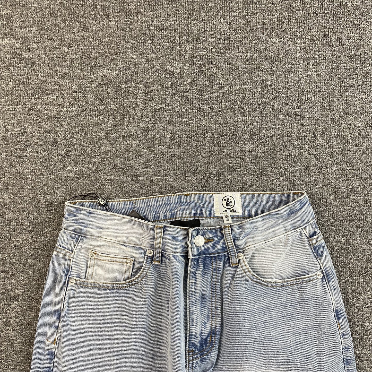 HELLSTAR BLACK FLAME JEANS WASHED BLUE Status Shipping