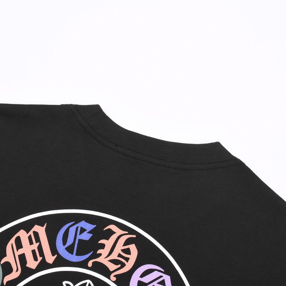 CHROME HEARTS MULTICOLOR HORSE SHOE LOGO T-SHIRT BLACK Status Shipping
