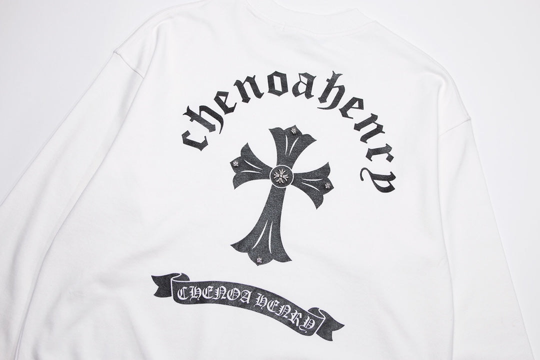 CHROME HEARTS BLACK CROSS SWEATSHIRT WHITE Status Shipping