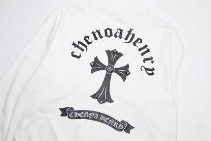 CHROME HEARTS BLACK CROSS SWEATSHIRT WHITE Status Shipping