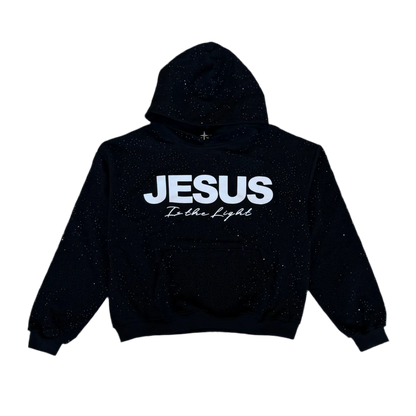 Jesus Rhinestone Hoodie Lumin Clothing