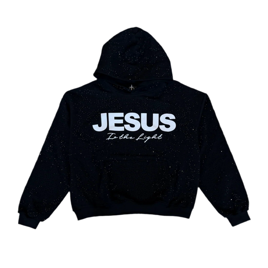 Jesus Rhinestone Hoodie Lumin Clothing