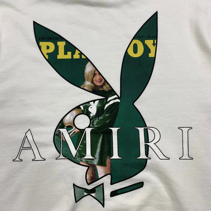 AMIRI PLAYBOY LOGO HOODIE WHITE GREEN Status Shipping