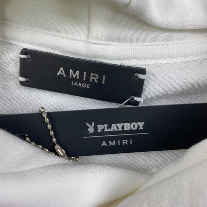 AMIRI PLAYBOY LOGO HOODIE WHITE GREEN Status Shipping