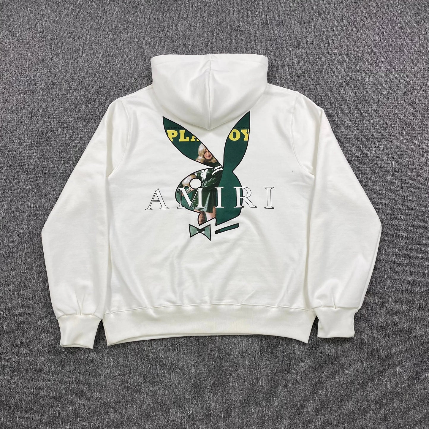 AMIRI PLAYBOY LOGO HOODIE WHITE GREEN Status Shipping