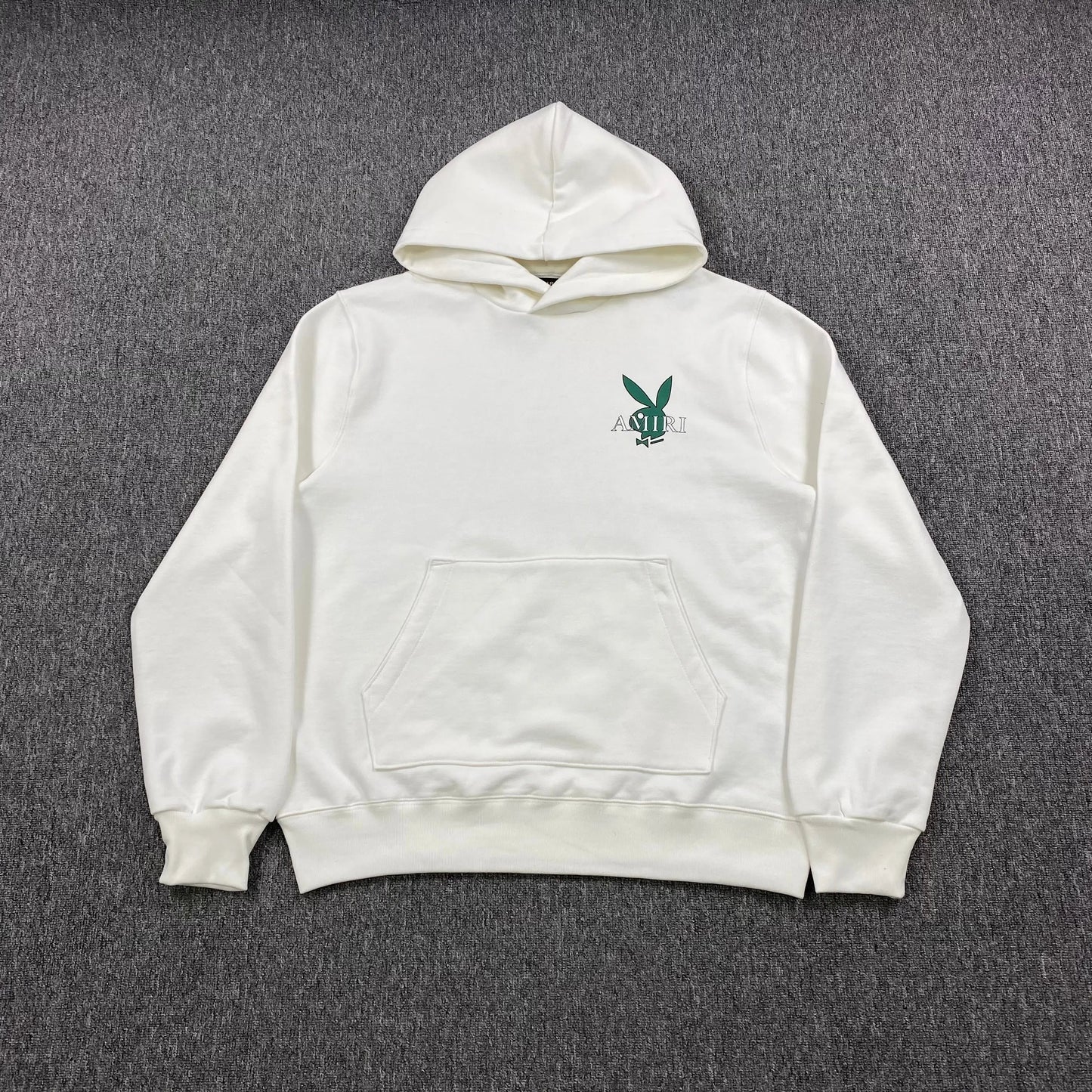 AMIRI PLAYBOY LOGO HOODIE WHITE GREEN Status Shipping