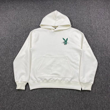 AMIRI PLAYBOY LOGO HOODIE WHITE GREEN Status Shipping