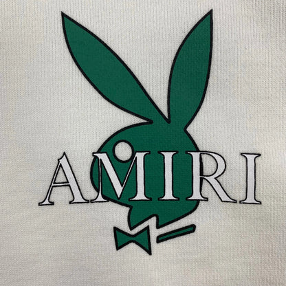 AMIRI PLAYBOY LOGO HOODIE WHITE GREEN Status Shipping
