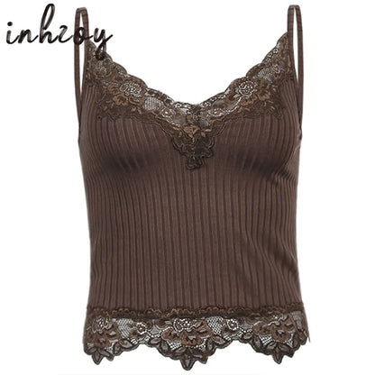 Lace Cut Y2K E-Girls Fairy Style Rib Knit Tank Top Project 01