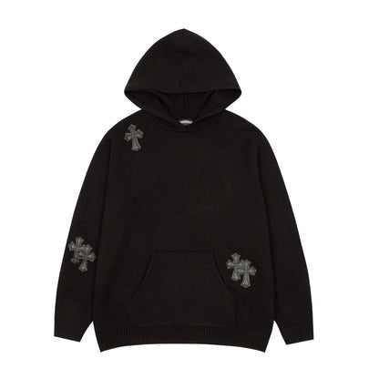 CHROME HEARTS BLACK CROSS PATCH HOODIE BLACK Status Shipping