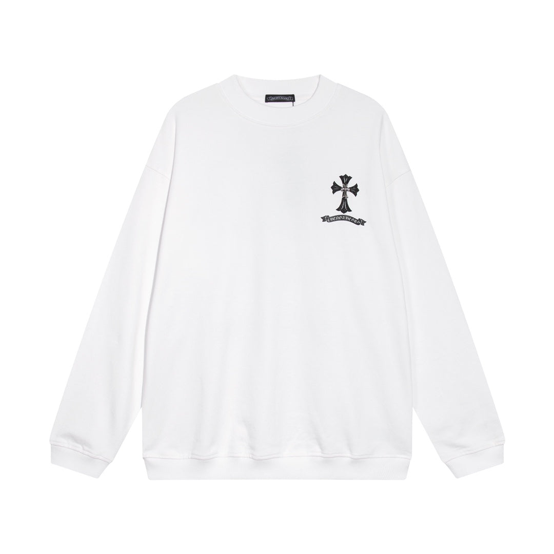 CHROME HEARTS BLACK CROSS SWEATSHIRT WHITE Status Shipping