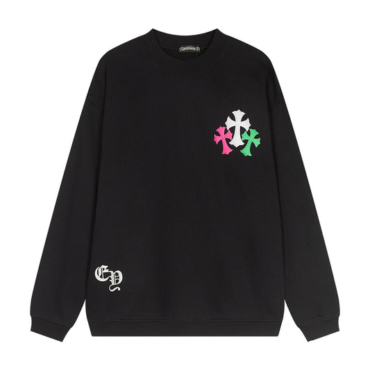 CHROME HEARTS COLORED CROSS HORSE SHOE LOGO SWEATSHIRT BLACK Status Shipping