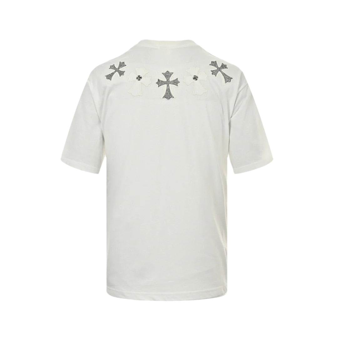 CHROME HEARTS CROSS PATCH COLLAR T-SHIRT WHITE Status Shipping