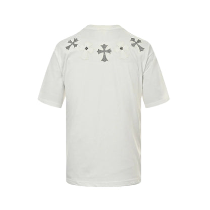 CHROME HEARTS CROSS PATCH COLLAR T-SHIRT WHITE Status Shipping