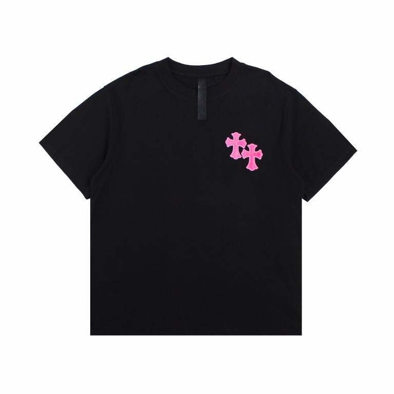 CHROME HEARTS HORSE SHOE LOGO T-SHIRT BLACK PINK Status Shipping