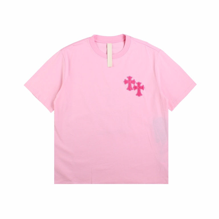 CHROME HEARTS HORSE SHOE LOGO T-SHIRT PINK Status Shipping